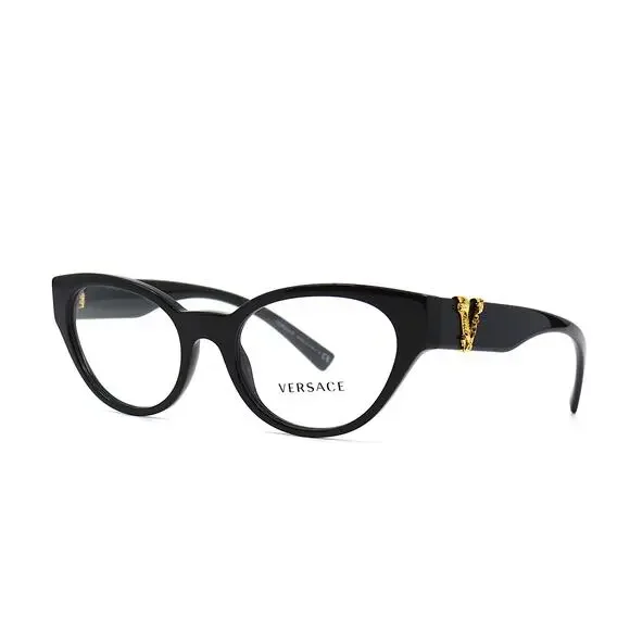 NEW VERSACE VE3282 GB1 BLACK WOMEN AUTHENTIC EYEGLASSES FRAME - Picture 3 of 13